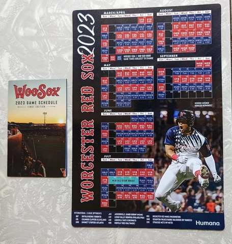 2023 Worcester Red Sox Magnetic Giveaway Schedule & Pocket Schedule - SGA Cover