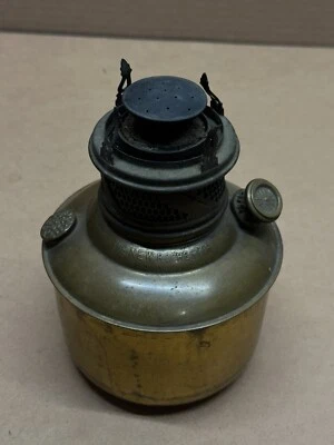 Rochester Drop-In Brass Font Antique Parlor Banquet Center Draft Oil Lamp GWTW - Image 1 of 4