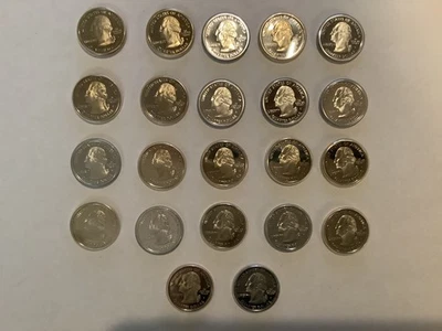 Lot of 22 Clad S Proof Washington State Quarters 2004-2008 In Cases - Image 1 of 4