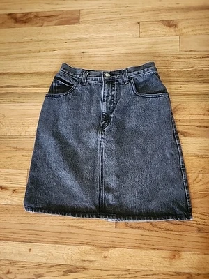 Vintage 80s Guess Black Denim Pencil Skirt Georges Marciano Women 30  - Image 1 of 4