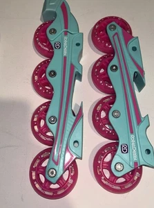 Inline Roller Derby Roller Blades Skates ONLY Wheel Replacements Pink/Blue - Picture 1 of 6