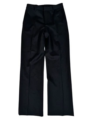Pantalones de vestir para mujer Lauren Ralph Lauren negros frente plano pierna recta talla 4 Foto 1 de 4