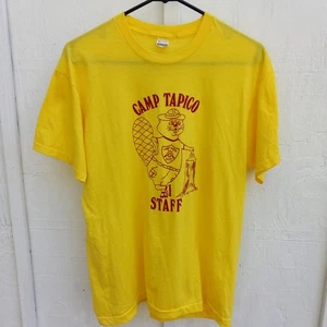 Vintage 80s BSA Boy Scouts Camp Tapico Staff T-Shirt Adult XL Slim - Bild 1 von 5