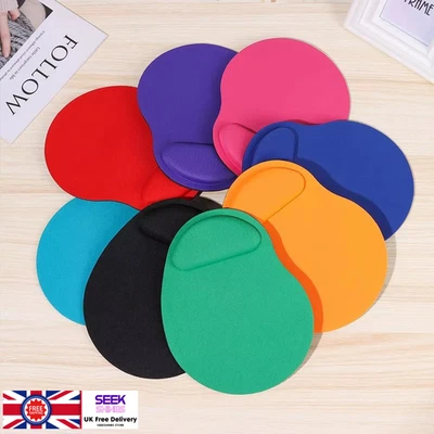 ANTI-SLIP MOUSE PAD MAT WITH FOAM WRIST SUPPORT PC & LAPTOP UK SELLER - Image 1 of 4