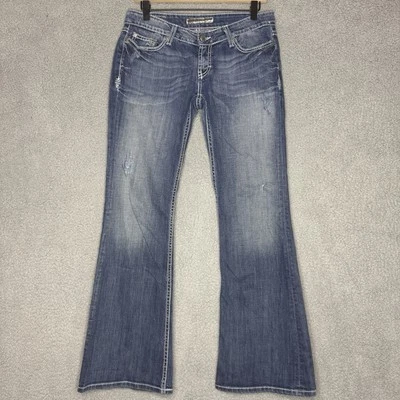 BKE Sabrina Jeans Womens 26x31(30x32) Blue Stretch Bootcut Distressed Denim - Image 1 of 4