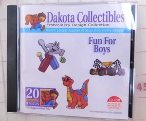 CD DAKOTA COLLECTIBLES - Fun For boys. Embroidery design collection 20 designs - Picture 1 of 3