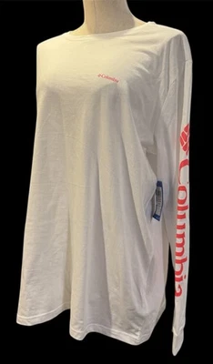 NUEVA Camiseta Columbia Para Mujer North Cascades Algodón Manga Larga en Blanco XXL NUEVA CON ETIQUETAS Foto 1 de 4