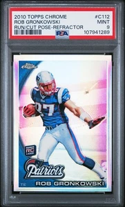 2010 Topps Chrome Rob Gronkowski #C112 Run Cut Pose Refractor PSA 9 - Bild 1 von 2