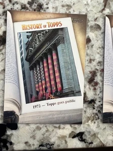2011 TOPPS SERIES 1 HISTORY OF TOPPS INSERT CARD 1972 TOPPS GOES PUBLIC #HOT-5 - Picture 1 of 1