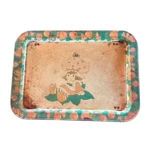 Vintage Strawberry Shortcake Tin Serving Tray with Folding Legs - Picture 1 of 4