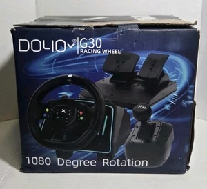 NBCP Gaming Racing Steering Wheel w/Plastic Pedal Shifter Driving Simulator - Picture 1 of 1