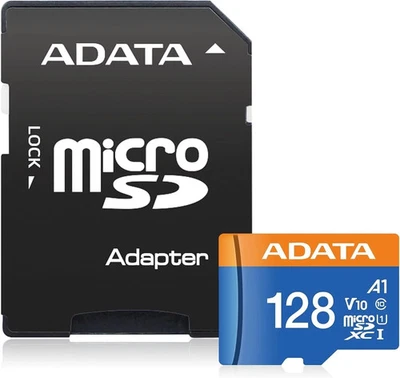 ADATA Premier 128GB Micro SDHC/SDXC UHS-I Class 10 V10 A1 Memory Card w/ Adapter - Image 1 of 2