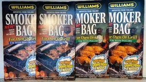 Alder Wood Chips SMOKER BAG 2Poultry, 2 Beef/porkGrill Williams NEW Lot of 4 - Picture 1 of 3