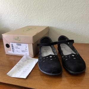 Naot Agathis Damen NEU Sandale Schwarz Nubuk EU Größe 37 Regular (11170) mit Nachweis! - Bild 1 von 14