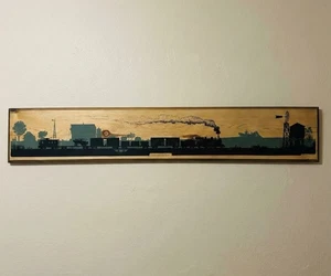 "Trébol silueta pintada Harvey Barnard vintage firmado y humo de carbón 40"" madera"  - Imagen 1 de 10