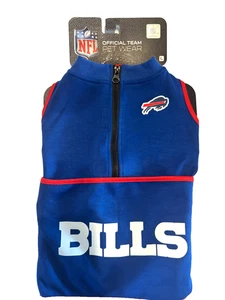 Chaleco calmante de raza grande azul NFL con cremallera para perros Buffalo Bills - Imagen 1 de 7