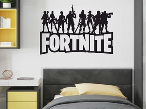 Fortnite Wall Stickers Dancing Men Gamer Gaming Quote Home Decor Art Decal Kids - Picture 1 of 12