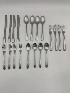 Pottery Barn Aero Posate in metallo spazzolato S/20 #9086JA - Foto 1 di 12