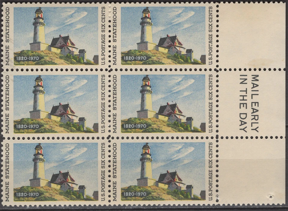 SC# 1391 - 1970 6¢ Maine Statehood Issue - Mint NH - Mail Early Blocks of 6 - Image 1 of 1