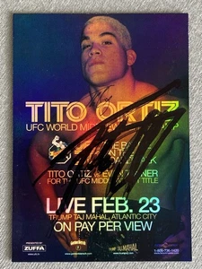 TITO ORTIZ AUTOGRAPH 2010 TOPPS MAIN EVENT UFC 30 FIGHT POSTER TRADING CARD - Picture 1 of 2