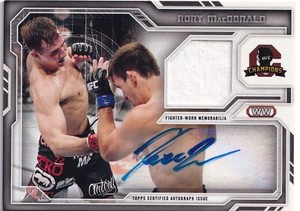Rory MacDonald Signed 2014 Topps UFC Champions Fighter Relics Autographs Card RM