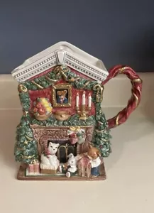 Fitz And Floyd Teapot 1995 Holiday Christmas, 9x9” - Picture 1 of 9