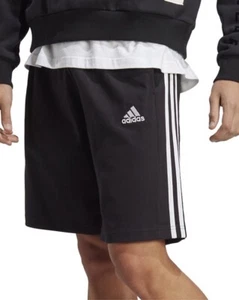 Premium Adidas Trefoil Black Stripe Sweat Shorts - Picture 1 of 4