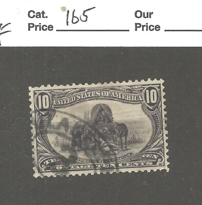 US # 290, 10 cent black, Hardship of Emigration, 1898, XF, cv $165 - Image 1 of 2