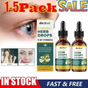 Eyebright Herb Drops 5 in 1 Formula Drops for Eye Strain Relief & Sight Care - Picture 1 of 13