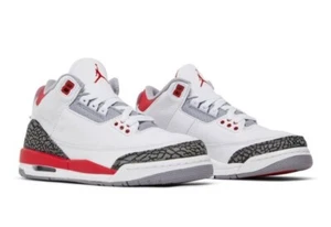 Nike Air Jordan 3 Retro Fire Red Black White DM0967-160 GS Size 6.5Y - Picture 1 of 5
