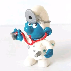 Vintage Smurfs DOCTOR Smurf Schleich Peyo 1978 70s BP Collectable PVC (A2) - Picture 1 of 11