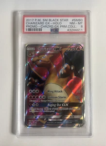 Pokemon TCG Full Art Charizard GX Premium Collection SM60 Black Star Promo PSA 8 - Picture 1 of 4
