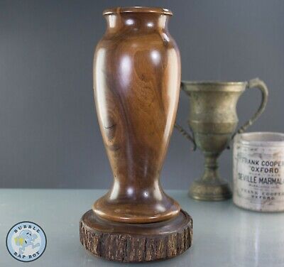 Vase Australia Made Mulga Wood Mid Century Dated 1924 By A.j.wiley  • 55£