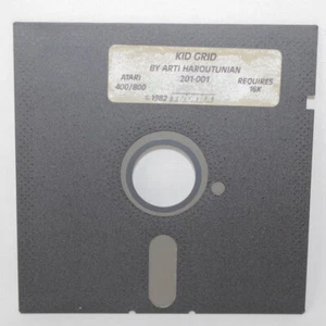 VTG Kid Grid by Arti Haroutunian 1982 Atari Computer 5 1/4" Floppy Disk Game - Picture 1 of 4