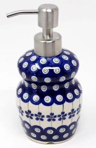 Dispensador de jabón de cerámica polaca de Zaklady Boleslawiec, capacidad 11 oz. - Imagen 1 de 3