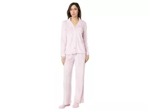 Karen Neuburger Novelties Minky Women's PXL White Pink Floral Pajama Sets ERK619 - Picture 1 of 10