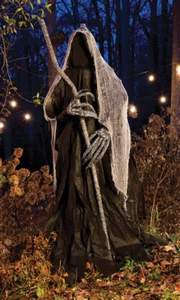 Grim Reaper Standing Decoration with Staff (1.8m) Halloween - Scary Prop - Picture 1 of 1