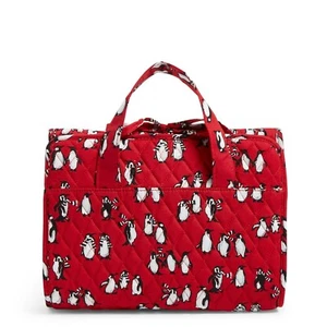 Vera Bradley hängende Reise Organizer Etui Tasche in verspielten Pinguinen rot Neu mit Etikett - Bild 1 von 1