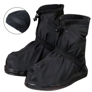 Waterproof Boot Rain Shoes Covers Reusable Protector Rubber Anti-slip Overshoes - Picture 1 of 10