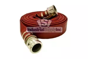 Wasserablaufschlauch | 1-1/2" x 50 Fuß | rot | mit Camlock Armaturen | Import - Bild 1 von 1