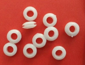 weiße Gummitüllen Kabel-Tülle 7 mm Kabeldurchführung Gummi Schutz Ring 10 Stück - Bild 1 von 9