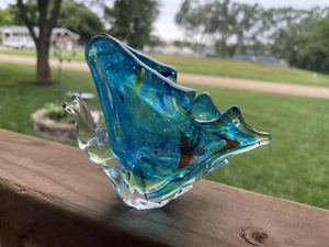 Hand Blown Multicolored Art Glass Butterfly Figurine~ Paperweight - Picture 1 of 7