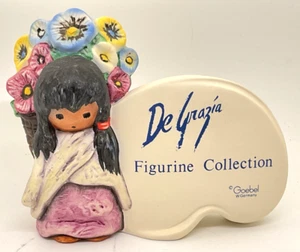 1988 Goebel DeGrazia Figurine Collection FLOWER GIRL Plaque W. Germany - Imagen 1 de 3
