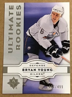 2007-08 BRYAN YOUNG UPPER DECK ULTIMATE RC ROOKIE CARD #84 OILERS #497/499 - Image 1 of 2