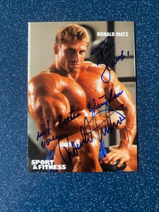 Autogrammkarte   Ronald Matz   Bodybuilding  signiert - Bild 1 von 4