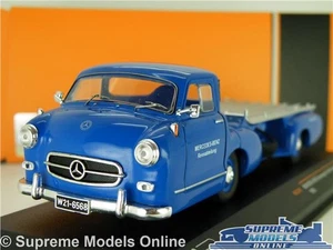 MERCEDES RENNWAGEN MODEL RACING CAR TRANSPORTER LORRY TRUCK 1:43 IXO RAC342 K8 - Picture 1 of 6