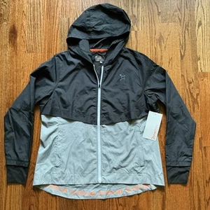 NWT Orange Theory Fitness Women’s Freestyle Jacket Full Zip Black Gray Sz Large - Picture 1 of 13