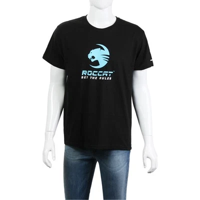 Roccat Gaming Baumwoll T-Shirt Slim Fit Fan-Shirt Oh.Hell.Yes Aufdruck Schwarz M