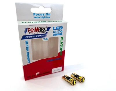 T10 W5W LED Coche Bombillas Led FEMEX 6000K Interior-Parking-Número-Placa de ... - Imagen 1 de 4
