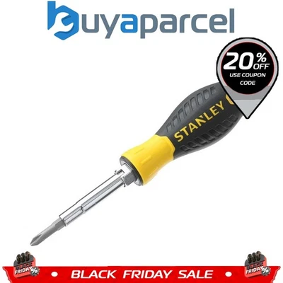 Stanley 6 Piece Screwdriver Multi Bit Set STA068012 0-68-012 - Image 1 of 2